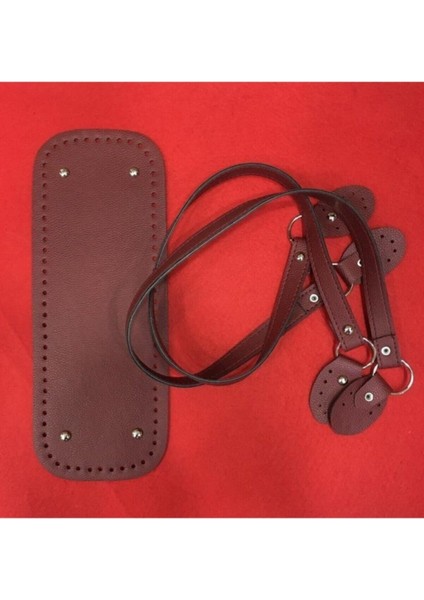 Deri Çanta Taban ve Askı Takımı (Bordo)