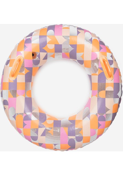 Nabaiji Şişme Yüzme Simidi - Büyük Boy - 92 cm - Desenli/şeffaf - Allpop