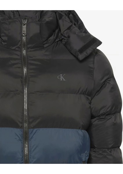 Uzun Kollu Naylon Renk Bloklu Şişme Erkek Ceket LV04RD527G-UB1 modelleri