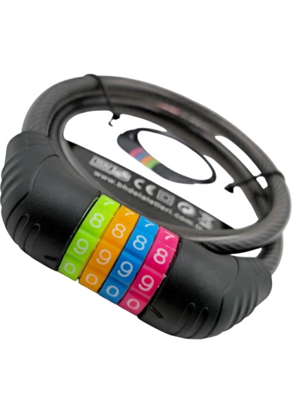 B.h.d BHD00578 80CM 12MM Şifreli Bisiklet Kilidi Pvc Kaplı Çelik Halat fiyatları