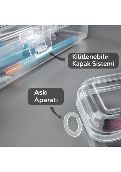 3'lü Taşınabilir Makyaj Organizeri - Şeffaf Çok Amaçlı Kozmetik Makyaj Fırçası Düzenleyici Fırçalık modelleri