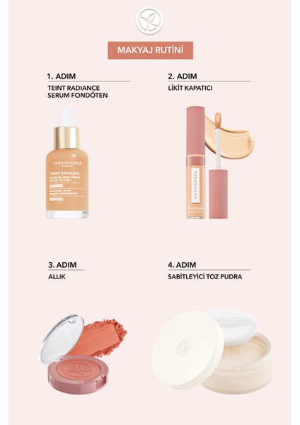 Işıltı Veren Serum Fondöten - Hyalüronik Asit -Teint Radiance - Vegan-Pembe 100-84826