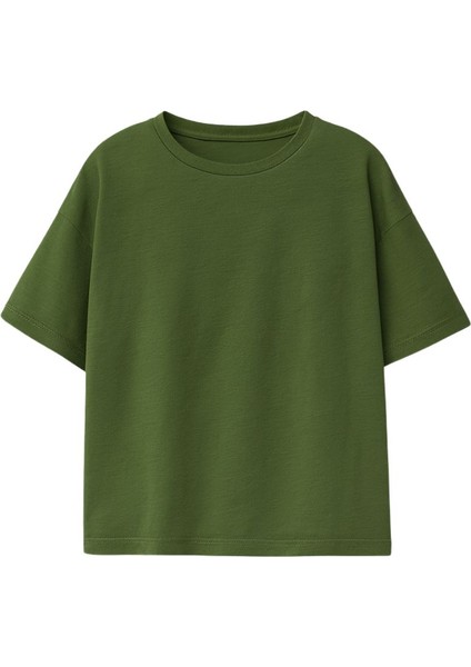 Basic 2'li Unisex Bisiklet Yaka T-Shirt ( Lacivert - Haki ) fiyatları