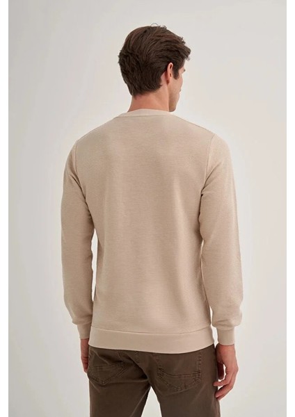 Slim Fit Ince Çizgili Ottoman Pamuk Karışımlı SWEATSHIRT-52470 fiyatları