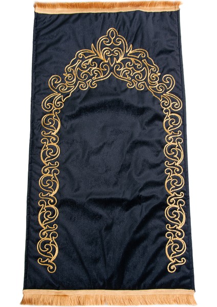 Gold Sırma Işlemeli Kadife Seccade Hediyelik Çeyizlik Namazlık Siyah fiyatları