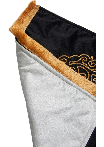 Gold Sırma Işlemeli Kadife Seccade Hediyelik Çeyizlik Namazlık Siyah modelleri