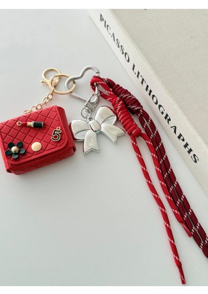 Çanta Charm Kırmızı Anahtarlık