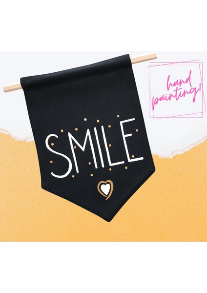 Çocuk Odası Dekorasyonu Için Flama Banner _ Smile And Mini Heart fiyatları