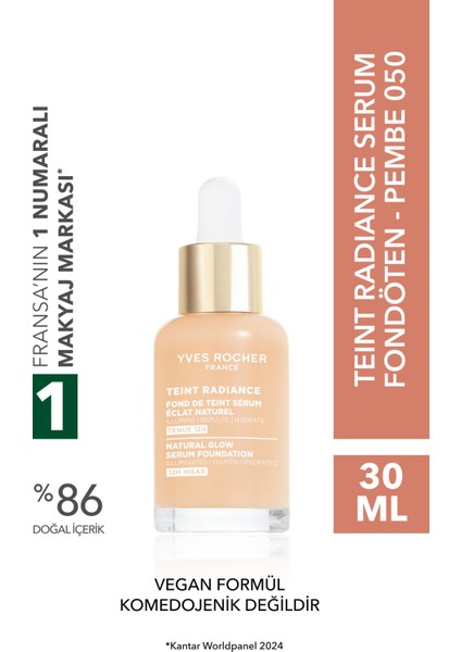 Işıltı Veren Serum Fondöten - Hyalüronik Asit -Teint Radiance - Vegan-Pembe 050-84815