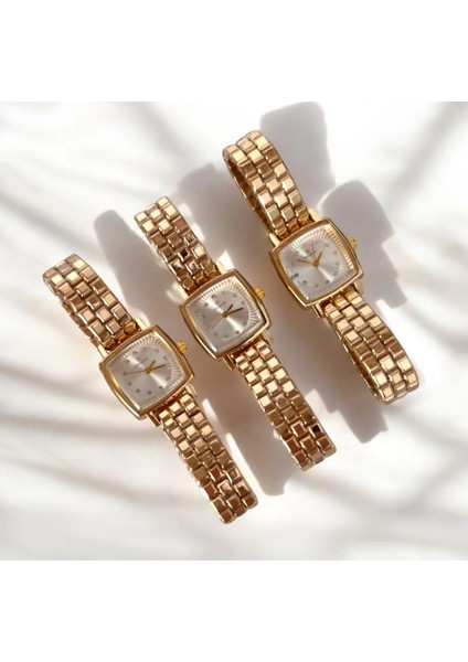 Vintage Taşlı Kare Model Kadın Kolsaati