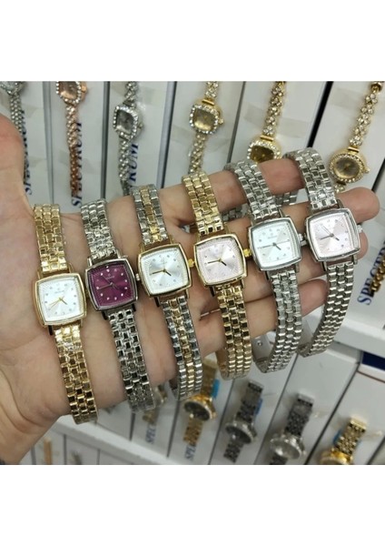 Vintage Taşlı Kare Model Kadın Kolsaati