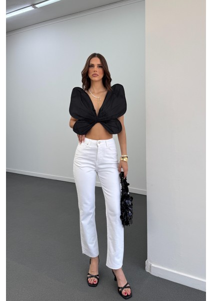 Juliet Beyaz Renk Yüksek Bel Slim Fit Jean