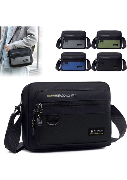 Yeni Erkek Yatay Çapraz Askılı Çanta, Sınır Ötesi Trend, Gündelik Omuz Çantası, Şık ve Basit, Çok Katmanlı Depolama, Iş Erkek Çantası (Yurt Dışından) modelleri