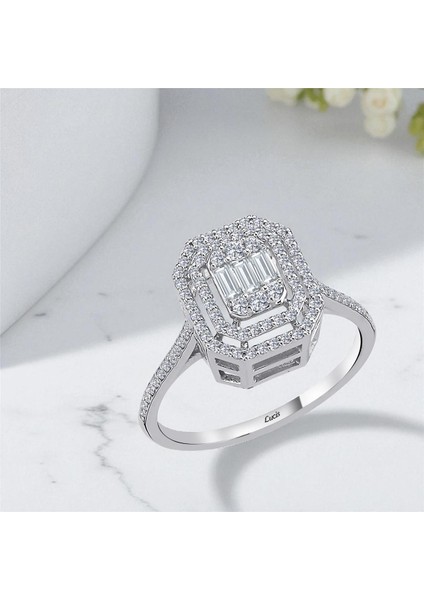 0.55 Karat Pırlanta Baget Yüzük L051634 fiyatları