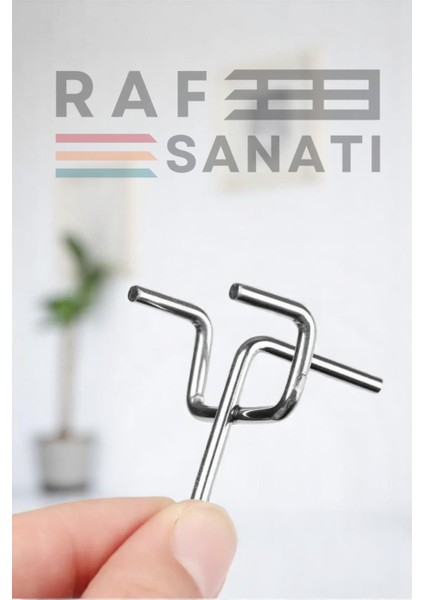 Fon Kancası Delikli Pano Kancası 25 cm - Askı Kanca Raf Askısı Raf Aksesuar Tel Askı Raf Kancası modelleri