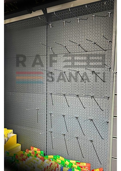 Fon Kancası Delikli Pano Kancası 25 cm - Askı Kanca Raf Askısı Raf Aksesuar Tel Askı Raf Kancası