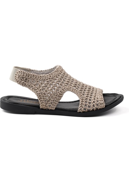 Kadın Camel Hasır Örgülü Şık Rahat Sandalet - Günlük, Kaymaz Taban, Yazlık Konforlu modelleri