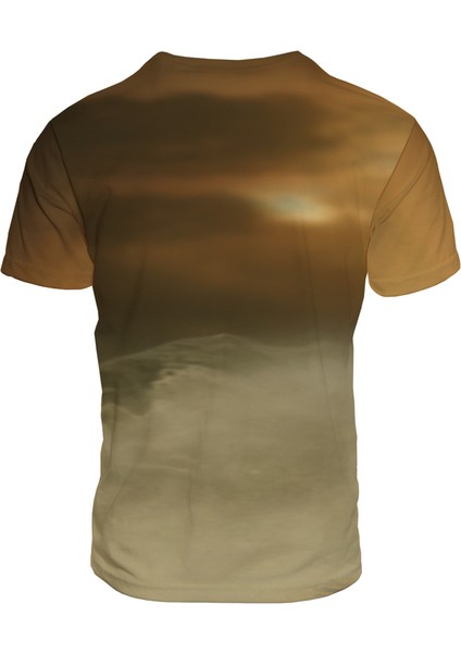 Unisex Kahverengi Koşan Atlar Baskılı Slim Fit Tişört fiyatları