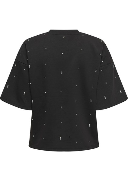 15353293 Kisa Kol Kadin Sweat - Siyah