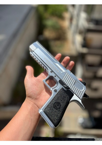Desert Eagle Model Gri Parlak Metalik Dekoratif Tabanca fiyatları