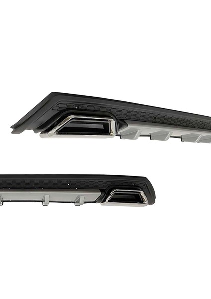 Renault Grand Scenic 2009-2013 Gri Krom Kare Egzozlu Difüzör Difizör Mat Siyah
