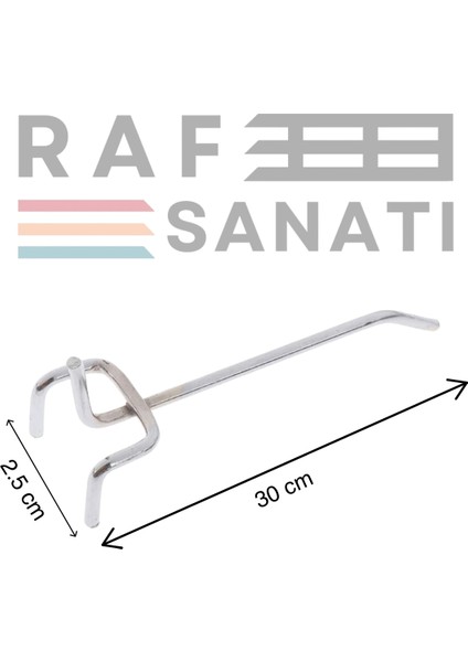 50 Adet Fon Kancası Delikli Pano Kancası 30 cm - Askı Kanca Raf Askısı Raf Aksesuar Tel Askı Raf Kancası fiyatları