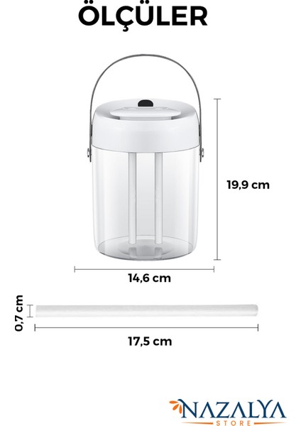 2 Litre Typ-C Girişli Işıklı Ultrasonik Hava Nemlendirici Buhar Makinesi Dijital fiyatları