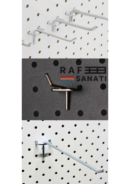 Fon Kancası Delikli Pano Kancası 25 cm - Askı Kanca Raf Askısı Raf Aksesuar Tel Askı Raf Kancası modelleri