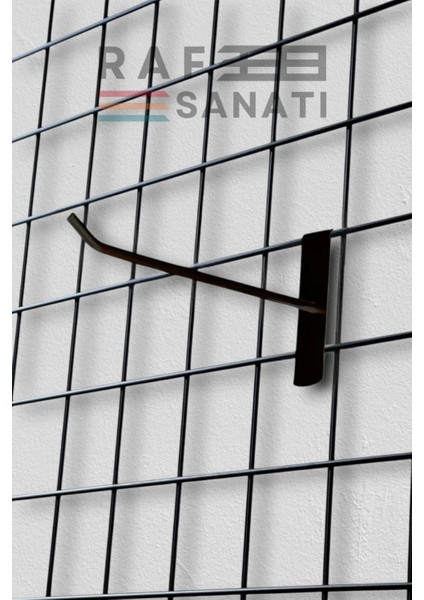 Siyah Tel Pano Kancası 20 cm - Askı Kanca Raf Askısı Raf Aksesuar Tel Askı Çorap Kancası modelleri