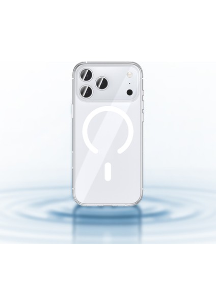 iPhone 17 Pro Uyumlu Kılıf M-Safe Şarj Özellikli Benks ​​​​​​crystal Serisi Sert Pc Şeffaf Kapak