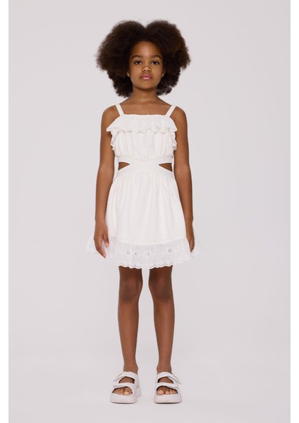 Bg Store Kız Çocuk Ekru Elbise