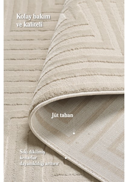 Modern Oturma Odası Halısı Salon Halısı Yolluk Bej Halı Hav Toz Vermez Kolay Temizlenebilir Halı indirimleri