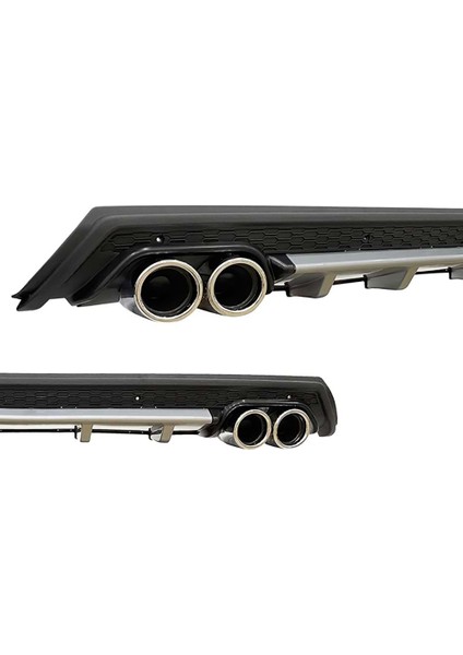 Toyota Corolla 2006-2012 Gri Krom Yuvarlak Egzozlu Difüzör Difizör Mat Siyah fiyatları