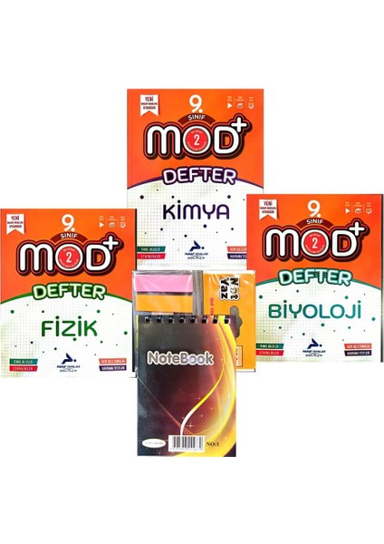 9.sınıf Mod Serisi 3'lü Sayısal Defter Set -Yeni Müfrdat Yeni Baskı-