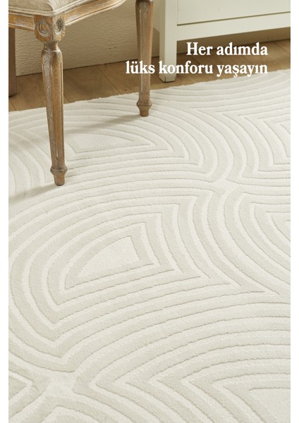 Modern Salon Halısı Oturma Odası Halısı Yolluk Krem Halı Hav Toz Vermez Kolay Temizlenebilir Halı fiyatları