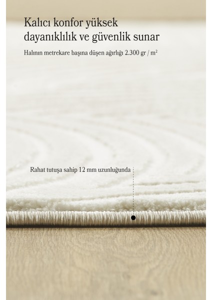 Modern Salon Halısı Oturma Odası Halısı Yolluk Krem Halı Hav Toz Vermez Kolay Temizlenebilir Halı fırsatları