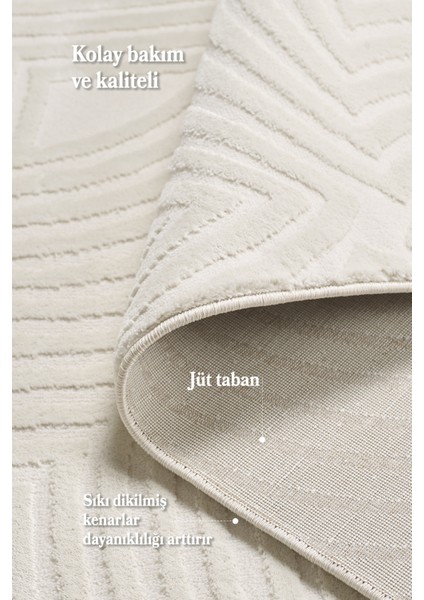 Modern Salon Halısı Oturma Odası Halısı Yolluk Krem Halı Hav Toz Vermez Kolay Temizlenebilir Halı indirimleri