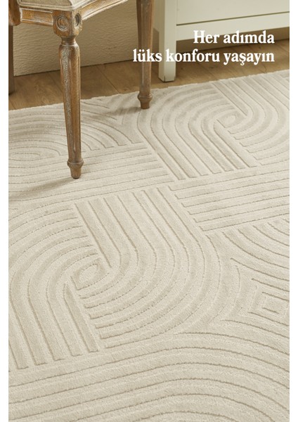Modern Halı Salon Halısı Oturma Odası Halısı Yolluk Bej Halı Hav Toz Vermez Kolay Temizlenebilir fiyatları