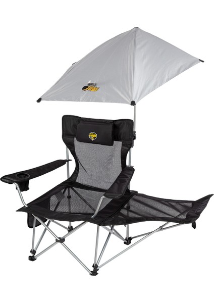 Legend Şemsiyeli Yatabilen Kamp Sandalyesi - Siyah indirimleri