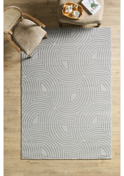 Modern Salon Halısı Oturma Odası Halısı Yolluk Gri Halı Hav Toz Vermez Kolay Temizlenebilir Halı