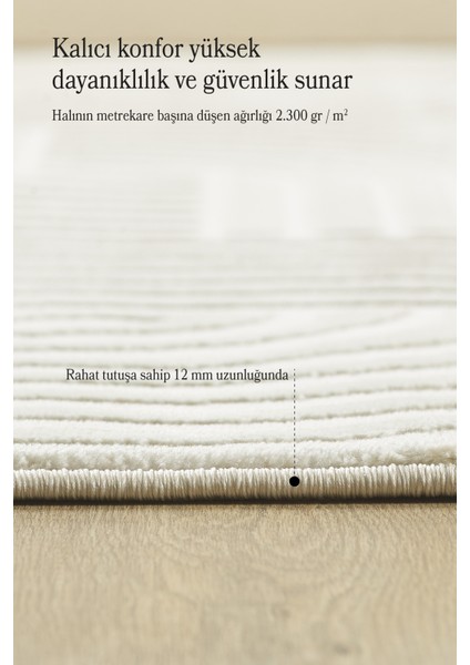 Modern Halı Salon Halısı Oturma Odası Halısı Yolluk Krem Halı Hav Toz Vermez Kolay Temizlenebilir fırsatları