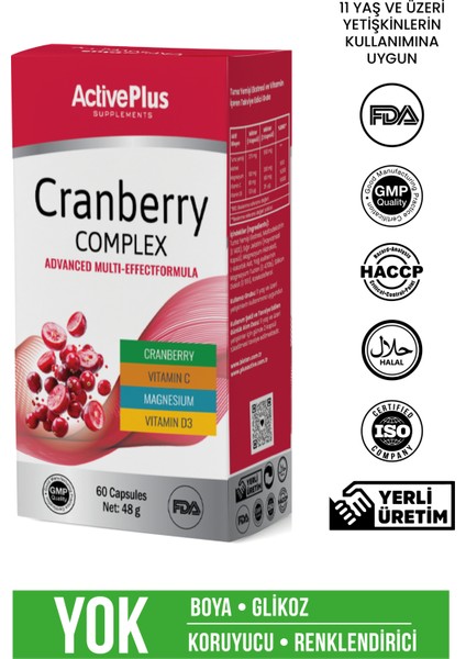 Cranberry Complex 60 Kapsül