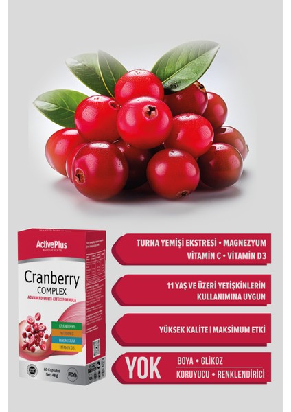 Cranberry Complex 60 Kapsül fiyatları