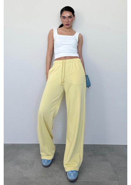 Sarı Bol Paça Kadın Eşofman Altı MG2279 fiyatları