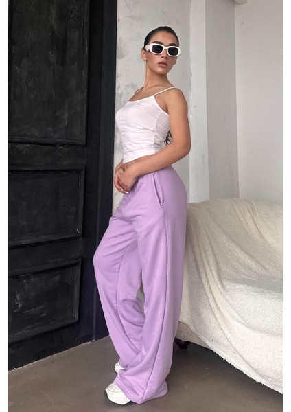 Lila Bol Paça Kadın Eşofman Altı MG2279 modelleri