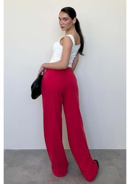 Kırmızı Bol Paça Kadın Eşofman Altı MG2279 fırsatları