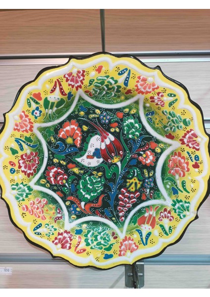 El Yapımı 31,5 cm Çini Dekoratif Tabak