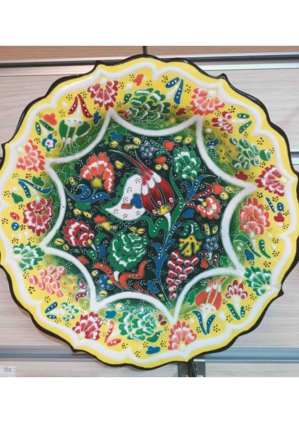 El Yapımı 31,5 cm Çini Dekoratif Tabak fiyatları