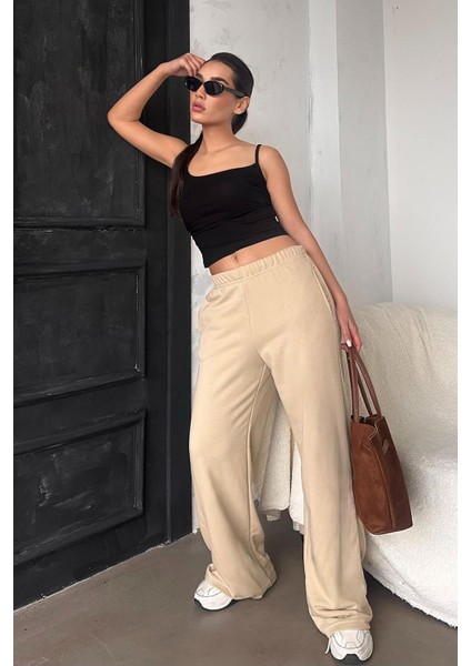 Bej Bol Paça Kadın Eşofman Altı MG2279 fiyatları