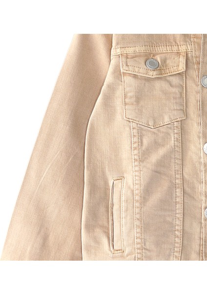 Erkek Çocuk Cep Detaylı Denim Kot Denim Ceket 5-14 Yaş Bej 001-0002101 fırsatları